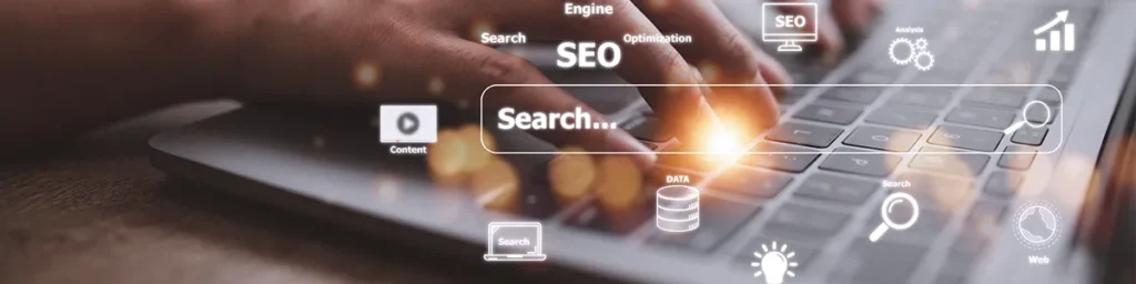 Icono de SEO representando posicionamiento web y búsqueda orgánica