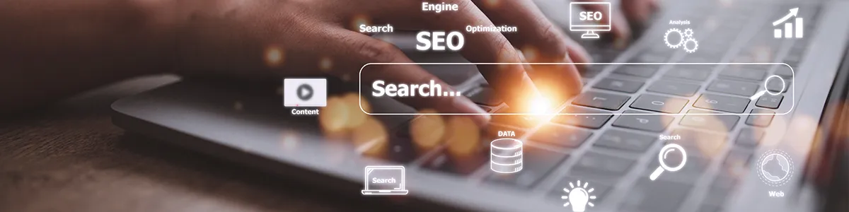 Icono de SEO representando posicionamiento web y búsqueda orgánica
