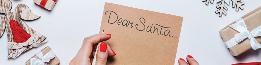 Carta navideña a Santa Claus diseñada por Dos Comas como metáfora de deseos estratégicos
