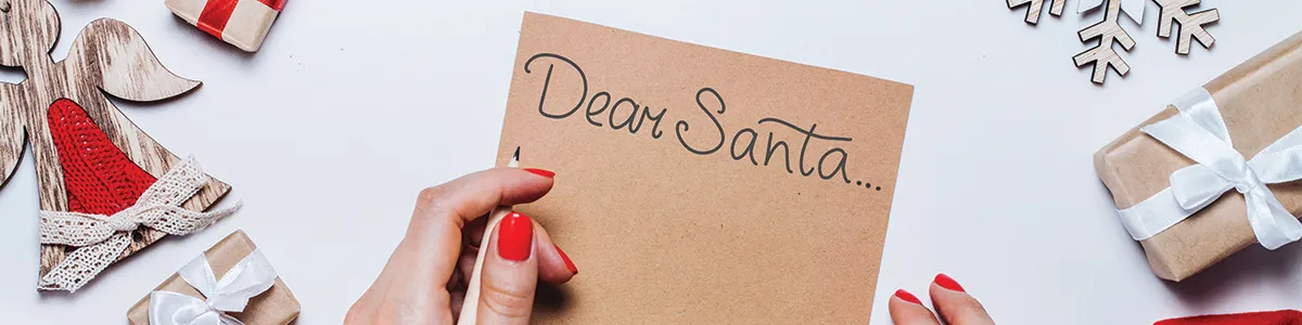 Carta navideña a Santa Claus diseñada por Dos Comas como metáfora de deseos estratégicos